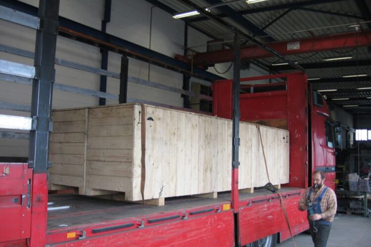 Fahrzeugwaagen-Exportbausatz für Transport in einer Holzkiste verpackt